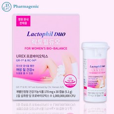여성 질 유산균 락토필듀오 30캡슐(1개월분) 유렉스 프로바이오틱스 개별인정형 건강기능식품, 1개