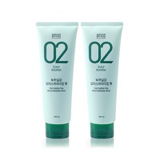 아모스 녹차실감 모이스처 팩 250ml x2개, 2개