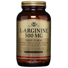 솔가 L-아르기닌 500mg 베지터블 캡슐, 250개입, 1개