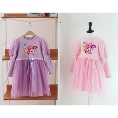 [당일배송] 긴팔 캐치!티니핑 캉캉원피스 공주 여아드레스 옷