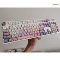 쿠로미키보드 산리오 쿠로미 기계식 캐릭터 무선 키보드 키캡, 화이트