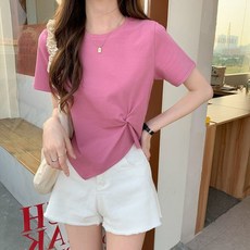 세미크롭반팔티 세미 크롭 티 숏티셔츠 무지 아름다운 기하학 프린트 티셔츠 90s 그래픽