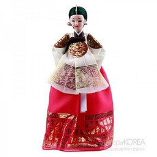 한복인형-귀부인[분홍치마], 중형 한지포장 - 1개비용