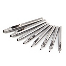 정품 타공펀치 벨트구멍뚫기 타공 가죽 가방끈 구멍 펀치 펀칭 0.8mm-6mm 시계줄 구멍 뚫기, 1mm