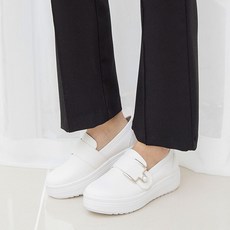 포브 여성용 진주버클 통굽 슬립온 사바나