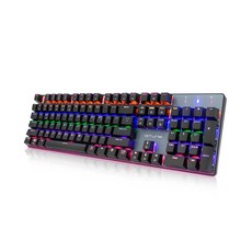 한성컴퓨터 Gtune Rainbow 기계식 키보드, MKF30S, 블랙(갈축), 일반형