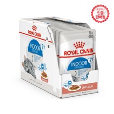 로얄캐닌 고양이 습식사료 인도어7+ 파우치 85g x12개 (1Box), 단품, 단품