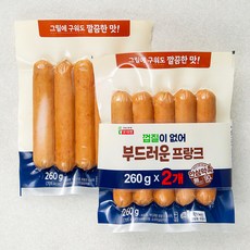 롯데햄 부드러운 프랑크 소시지, 260g, 2개