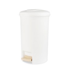 블랑 원형 페달 휴지통 20L, 화이트, 1개