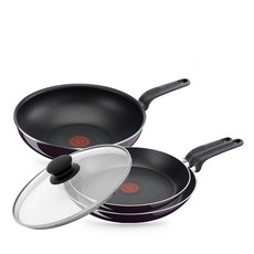 테팔 그래픽 마이용 프라이팬 4종 세트, 퍼플, 프라이팬 26cm + 30cm + 볶음팬 28cm + 유리뚜껑