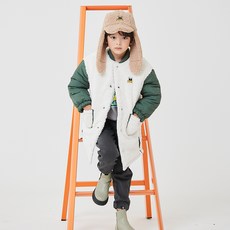 팬콧키즈 아동용 리버서블 퀼팅 롱 패딩