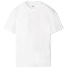 CP컴퍼니 22SS CP 레터링 로고 반팔티 화이트 12CMTS050A