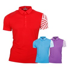 LN.GOLF 남성 스판 메쉬 어깨별 반팔티셔츠 CTLN2020