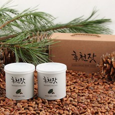 홍천잣 선물 세트 캔 잣 견과류, 2캔(황잣), 100gx2캔