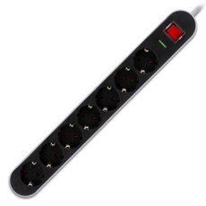 파워존 썬더볼트 멀티탭 7구 화이트 블랙, 상세 설명 참조, 1개