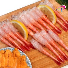 새우몰 초밥 오마카세용 단새우 60마리 (30미 X 2팩) +초대리1개+삼광와사비2개+치엔회간장2개 증정