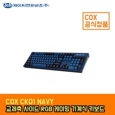 CK01 Navy 교체축 사이드 RGB 기계식 키보드(청축)