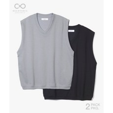XERO 2Pack Oversize V-Neck Vest Black/라이트 그레이