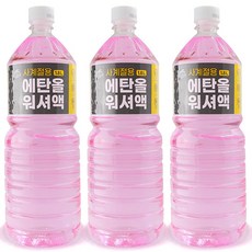 타이거 에탄올워셔액 사계절용, 1.8L, 3개