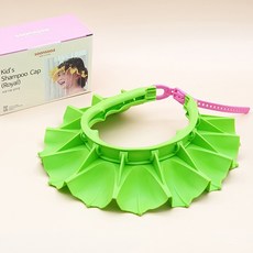 순수아 아기 샴푸캡 아기머리감기기 유아 샤워캡 해어캡 사이즈 끈조절 벨트형, 로얄샴푸캡-그린(소형-34cm)