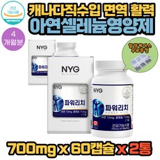 면역관리 활력증진 캐나다직수입 아연셀레늄 셀렌 아연 복합 영양제 60캡슐 2통 4개월분, 2개