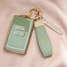WonRay 르노 삼성 스마트키 2023 QM6 SM6 XM3 키홀더 키케이스, 민트그린