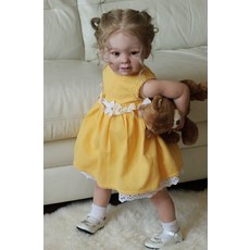 리본돌 애착 프리미엄 구체관절 인형 보니 28inch Kit Bebe 서있는 눈 리가있는, 01 28inch, 01 kit with cloth b