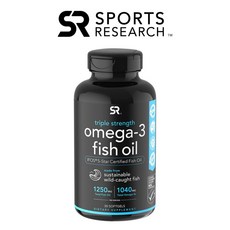 스포츠리서치 트리플 스트렝스 오메가3 1250mg 30젤 rTG 알티지 GC river 지씨리버사 순도 80% 스포츠리땡땡
