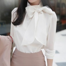 신스엔스 여성 리본 블라우스 데일리