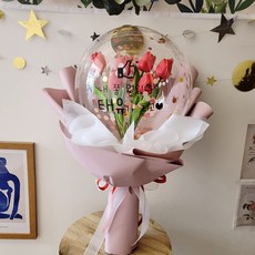 튤립 꽃풍선 (5color) 졸업 생일 기념일, 레드튤립