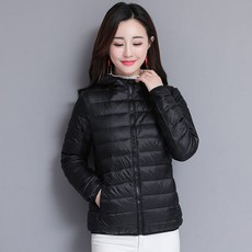 리스트 패딩 여성 경량패딩따뜻한 초경량 화이트