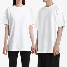 네이븐 20수 롱 레이어드 라운드 반팔 티셔츠