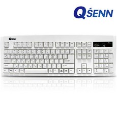 QSENN SEM-DT35 화이트 USB 키보드 멤브레인 키보드