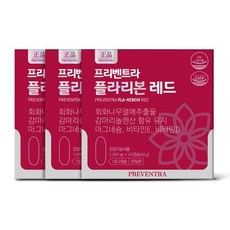 프리벤트라 여성갱년기 플라리본 레드 1개월분 / 여성갱년기영양제 회화나무열매 감마리놀렌산 달맞이꽃종자유, 60캡슐, 3개