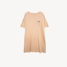 LEE 리 자수 로고 포켓 라운드넥 코튼 반팔티 WOMAN_M