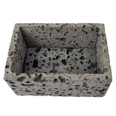 아쿠아테라 화산석 현무암 수초 앤 다육화분 직사각, 1개