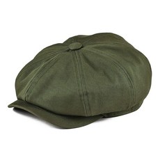 BOTVELA 남성용 뉴스보이 플랫 캡 100% 면 개츠비 아이비 골프 캐비 모자 네이비, 7 1/8, Army Green