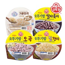 맛있는 오뚜기밥 오곡 6입+발아흑미 6입+찰현미 6입+가뿐한끼 현미밥 6입, 단품