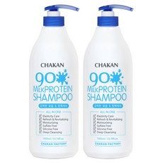 착한팩토리 여신 머리결을위한 손상모발 밀크 단백질 샴푸 1000ml, 2.밀크단백질90 고농축 샴푸 2개