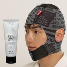 anue 아뉴 남자 셀프 옆머리 뒷머리 누르기 다운펌 밴드 기계 다운펌제 펌약 120ml, 다운펌 약(다운펌약/파마지/브러쉬/집게2)