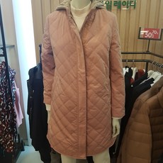 크로커다일레이디 사선퀼팅 간절기 후드탈부착 패딩점퍼 CL0SPD103