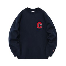 커버낫 [Covernat] 펠트 C 로고 기모 맨투맨 네이비