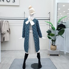 조이너스 노카라 퀼팅 덕다운 롱 패딩 점퍼 JABW0-WIH080-1