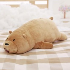 미니소 곰인형 수면 애착 인형 모찌 곰돌이, 브라운 + 90센티cm