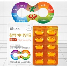 날송건강 종근당 비타민 B 비 군 b1 b2 b6 b12 활력 조혈 신경비타민 영양제 알약, 60정, 1개