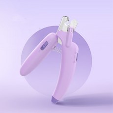 XIHAMA 고양이 발톱깎이 Led / 자색광 조명 강아지 반려동물 겸용 안전 발톱깎이, 퍼플