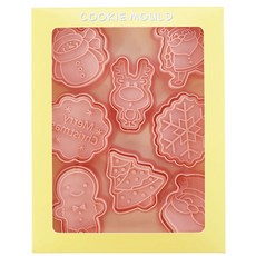 Mian Xiao Xin 비스킷 몰드 DIY 3D 입체 홈베이킹 도구 아이싱 쿠키스탬프 8종 세트, 1개, 크리스마스 A