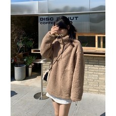 리스트 패딩 여성 경량패딩살구 스탠드 칼라 인
