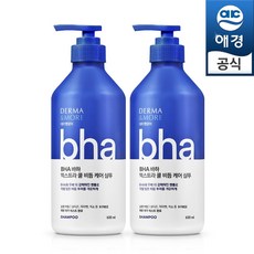 [애경] 더마앤모어 바하 엑스트라 쿨 비듬케어 샴푸 600ml x 2개, 상품명:바하 샴푸 600ml x 2개