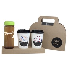 1AM 쥬뗌므 프리미엄 크라프트 THANK U 연두뚜껑 보틀 블랜딩차세트, 크라프트 패키지 + 티백세트(테이크아웃잔 2p + 얼그레이 블라썸 3p + 트리플 베리 3p) + THANK U 보틀 스티커 + 트라이탄 보틀 +  행복한우리집 패키지 스티커, 1세트